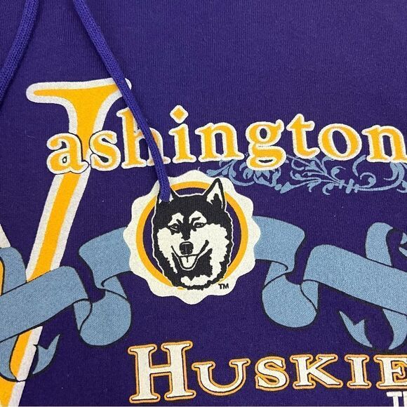 Vintage Washington Huskies hooded sweatshirt men’s L - Picture 4 of 6